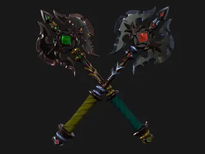 Barbarian Labrys Low-poly 3D model
