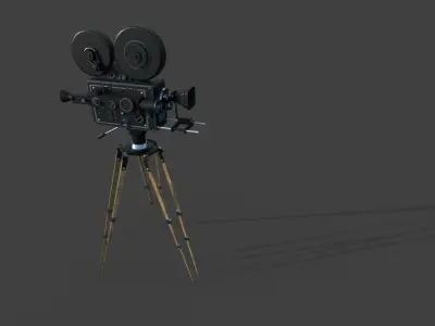 Vintage Movie Camera 3D model