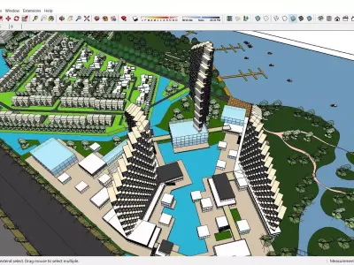 Sketchup Residential Complex B55 Free 3D model