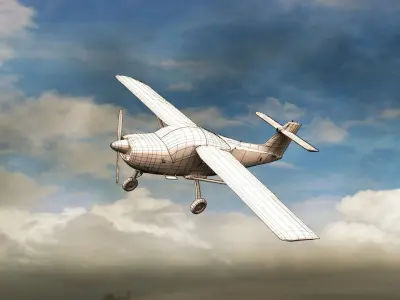Trainer Aircraft  Low-poly 3D model