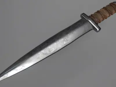 Dirk Dagger Low-poly 3D model