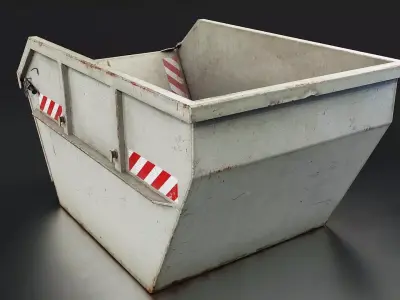 Industrial Dumpster Container 3D Model Low-poly 3D model
