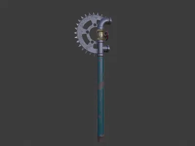 Zombie weapon Ax Free low-poly 3D model