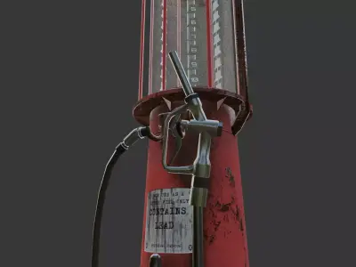 1930s Gas Pump 3D model