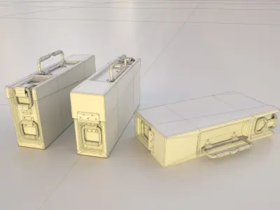 Military Crates Low-poly 3D model purchase