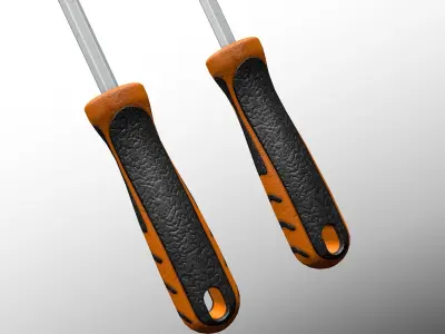 Chaves de Fenda e Philips - Screwdriver Low-poly 3D model