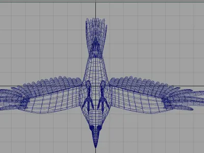 crow bird 3d model 3D model