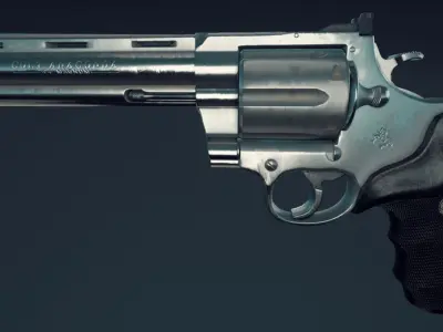 Colt Anaconda 44 Magnum Low-poly 3D model