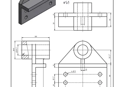 CI Bearing Bracket Free 3D model
