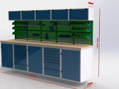 Metal Workbench    3D model