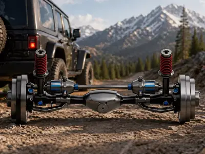 Realistic Car Suspension Axle System 3D model