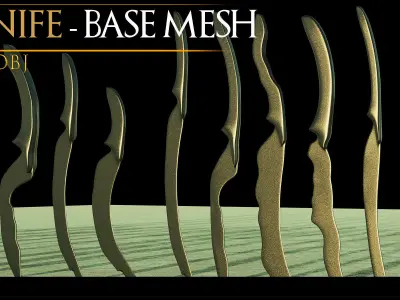 52 Sword Models - Cold Weapons - Sword Base Mesh- uUV - Vol 03 Low-poly 3D model