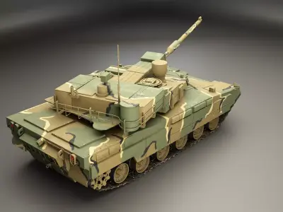 Korean K2 Black Panther Main Battle Tank Low-poly 3D model
