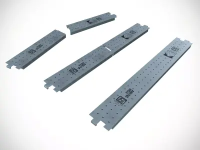 scaffolding plank Low-poly 3D model