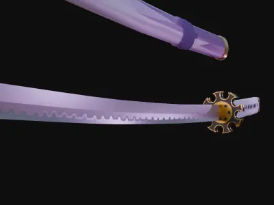 Katana Ishida Masamune Low-poly 3D model