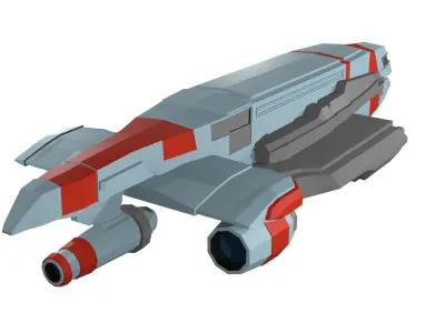 Low-poly spaceship Low-poly 3D model buy