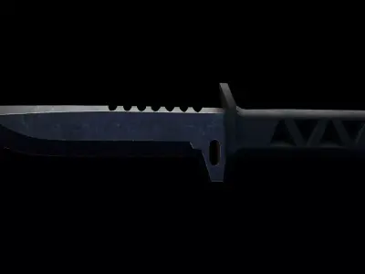 Low Poly Tactical Knife Game Ready Low-poly 3D model