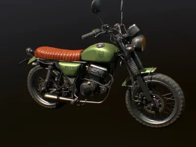 motorcycle Mutt Hilts 125 Low-poly 3D model