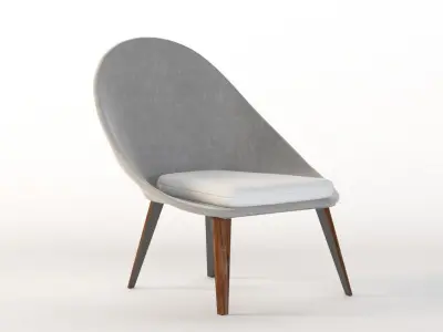 Dinosaur Egg Lounge Side Chair 3D model