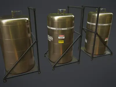Chemical Container 4 Low-poly 3D model