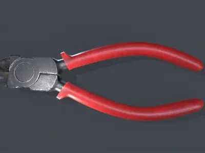 Diagonal Pliers Low-poly 3D model