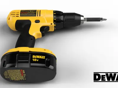 Dewalt DC970 Cordless Drill Driver 3D model
