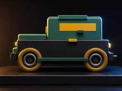 Stylized SUV Vehicle  Low Poly Car Low-poly 3D model