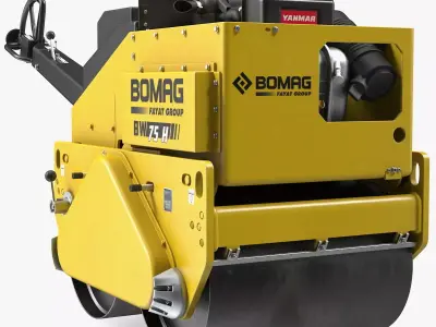 Hand Guided Vibratory Roller BOMAG BW 75H 3D model