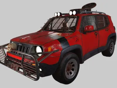 Zombie Apocalypse Jeep Renegade 3D model