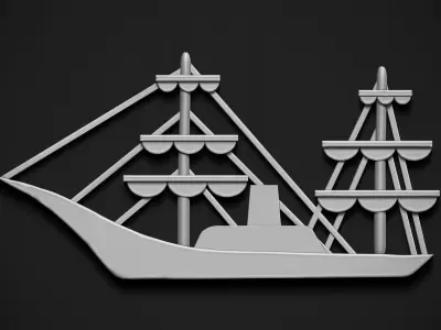 Sail Relief 3D print model