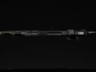 Sci-fi Assault Rifle  Game Ready  - R101 Low-poly 3D model