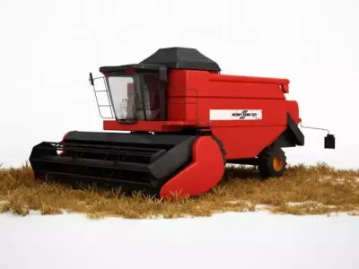 Tractor combine harvester 3D model