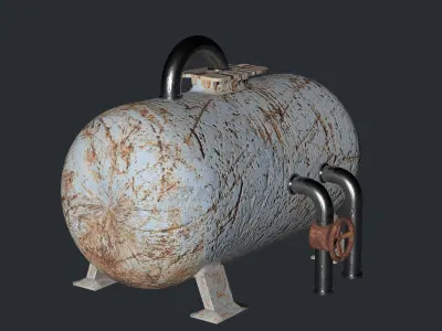 Tank -LowPoly container Free low-poly 3D model