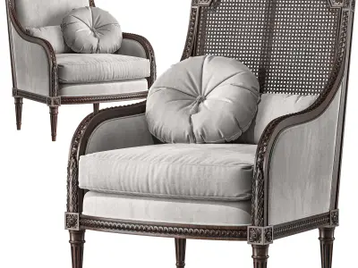 chairish french armchair art 395 3D model