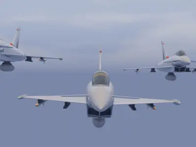 EF2000 EURO FIGHTER FIGHTING Free 3D model