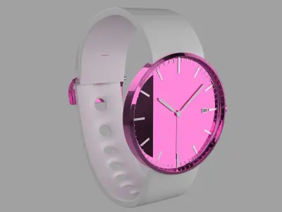  Simple Clean Pink Watch 