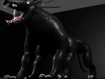 Thanator 3D Model cat Free low-poly 3D model