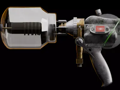 Ray Gun Low-poly 3D model purchase