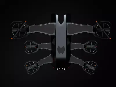 hard surface drone low poly Low-poly 3D model