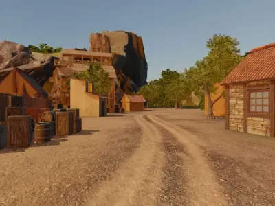 Valley Town 3D model