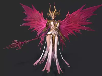 devils Angel Low-poly 3D model