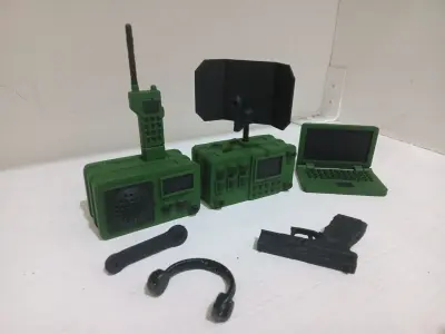 MILITARY RADIO SET 3D print model