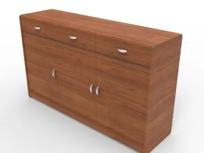 Modern Drawer Low-poly 3D model