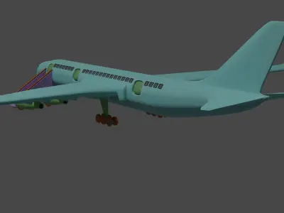 IL-96 passenger aircraft 3D model