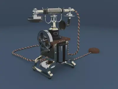 Vintage telephone Ericssson Taxen 1892 3D model