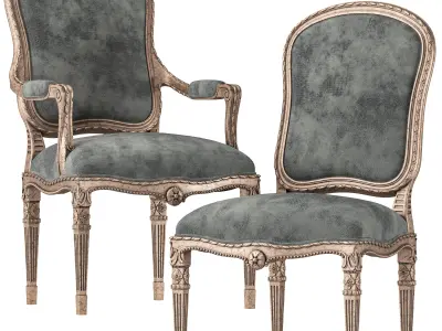 ebanista petit trianon chairs 3D model