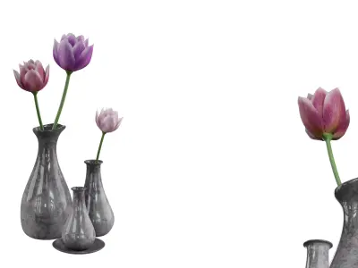 Flowers in Vase 01 Free low-poly 3D model