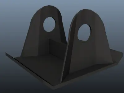 Industrial hook Low-poly 3D model