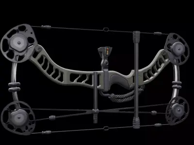 Compound Bow  Low-poly 3D model