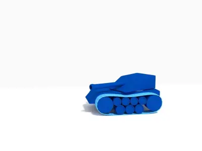 Cartoon Tank 3D model purchase